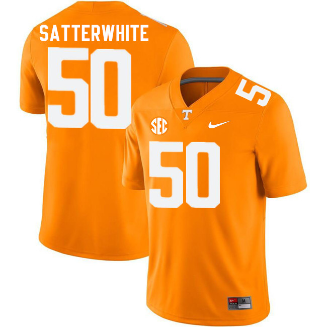 Men #50 William Satterwhite Tennessee Volunteers College Football Jerseys Stitched-Orange